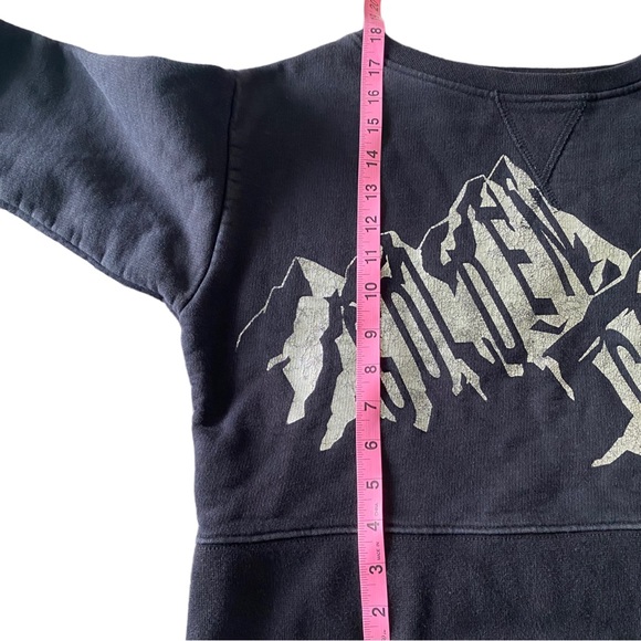 GOLDEN GOOSE Calla Black Cropped Sweatshirt Size Medium - Picture 5 of 7